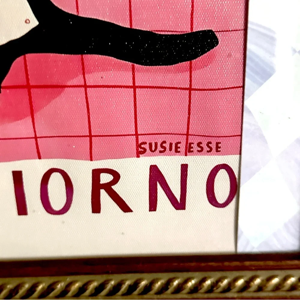 Buongiorno Tuxedo Cat Coffee Espresso Kitchen Canvas Art Print Framed Wall Art